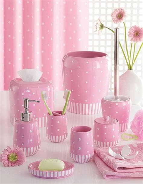 pink toilet accessories